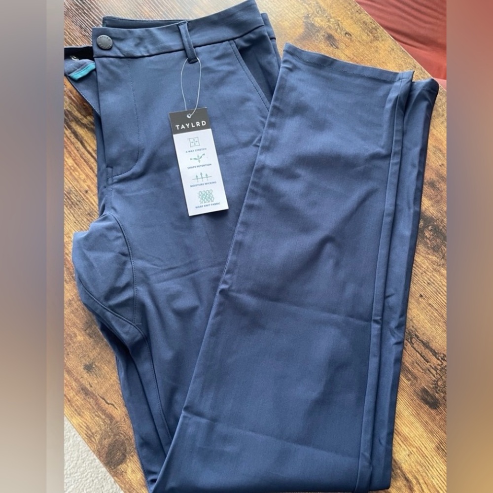 Taylrd Men’s Chino Pants Navy | Size 32x34 | NEW With Tags | Slim Fit